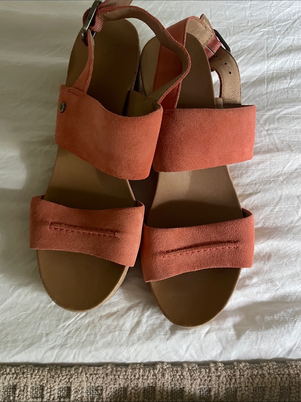 UGG Women's Suede Double-Strap Sandal in Terracotta